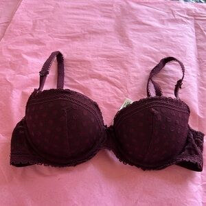 Victoria's Secret Burgundy Lace Bra